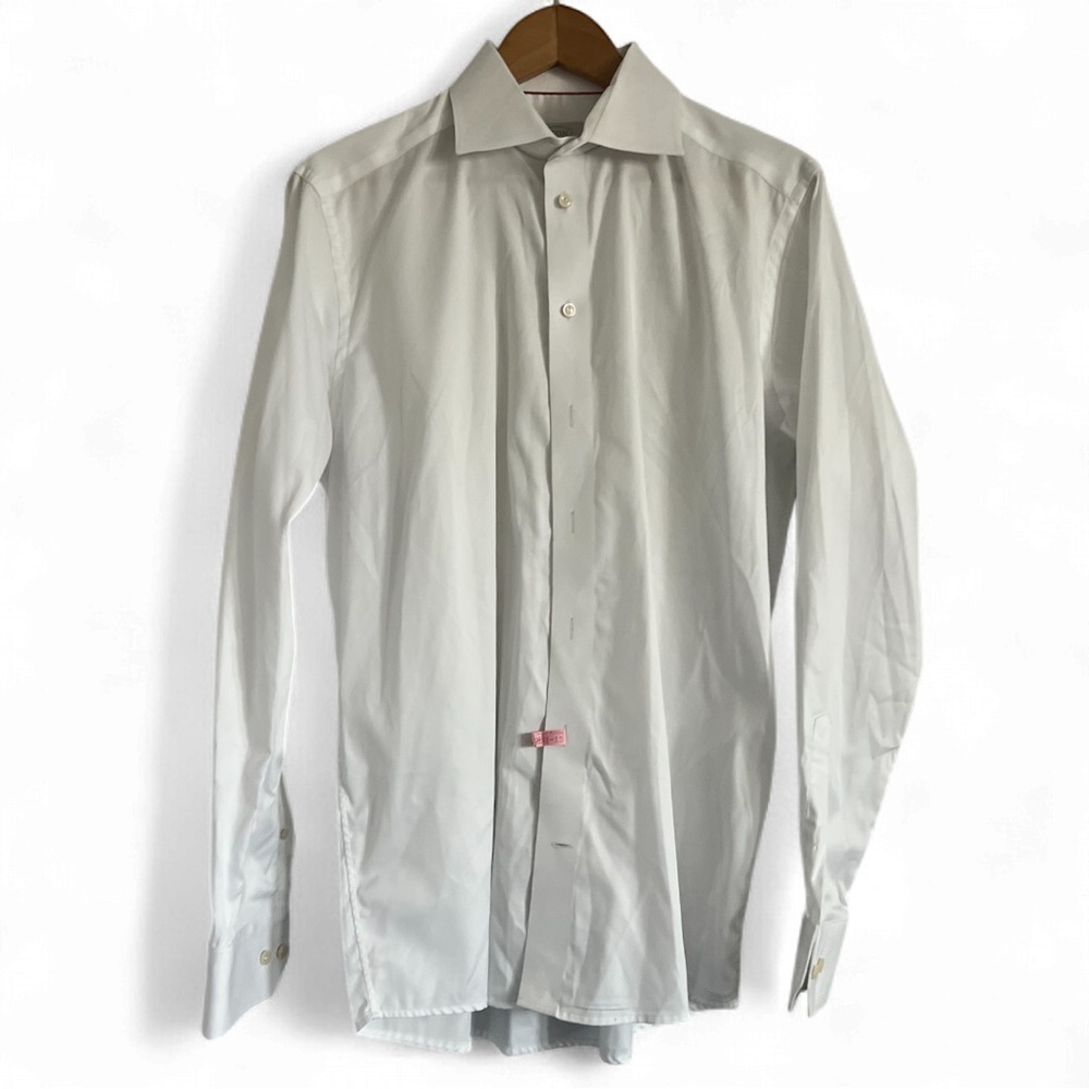 Eton Contemporary Button Up Dress Shirt Mens 15 3/4 40 White Long Sleeve